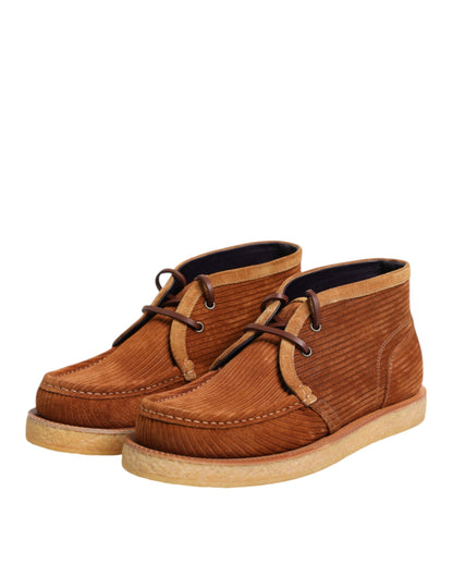 Brown Suede Nubuck Leather Desert Ankle Boots Shoes
