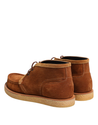 Brown Suede Nubuck Leather Desert Ankle Boots Shoes
