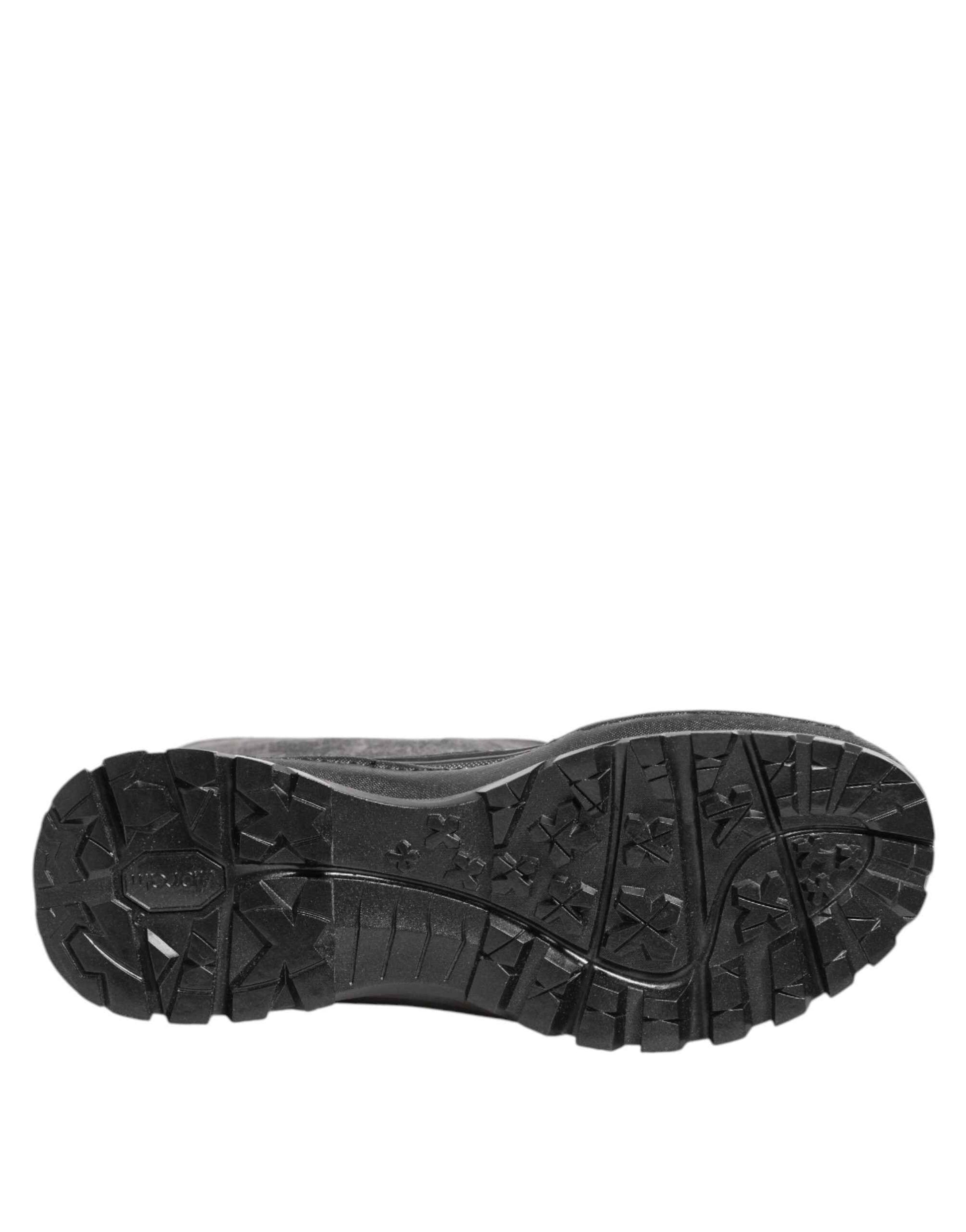 Metallic Black Pull On Rain Boots Shoes