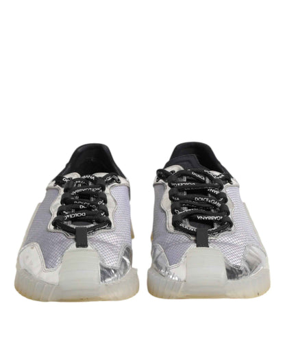 Black Silver NS1 Men Low Top Sneakers Shoes