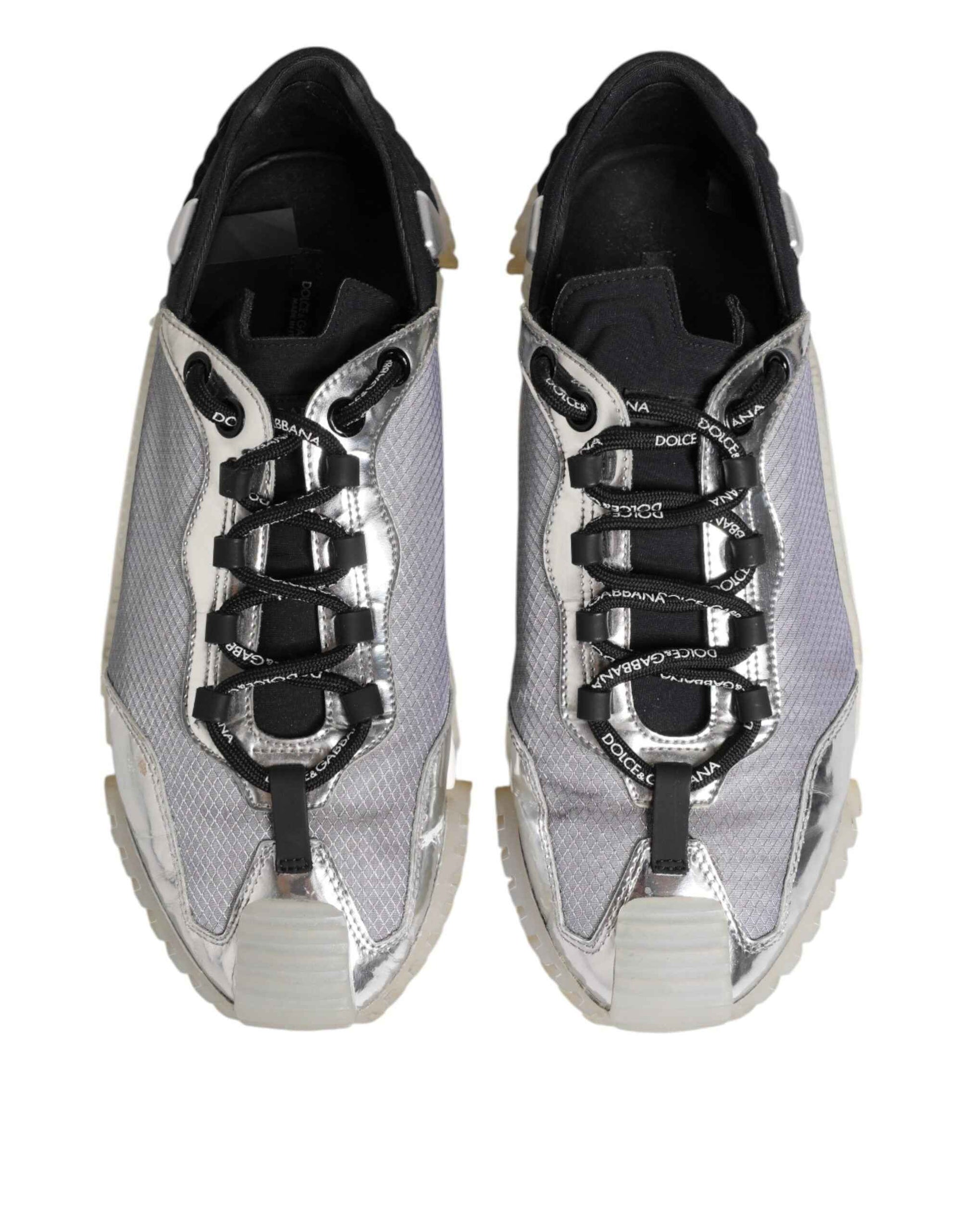 Black Silver NS1 Men Low Top Sneakers Shoes