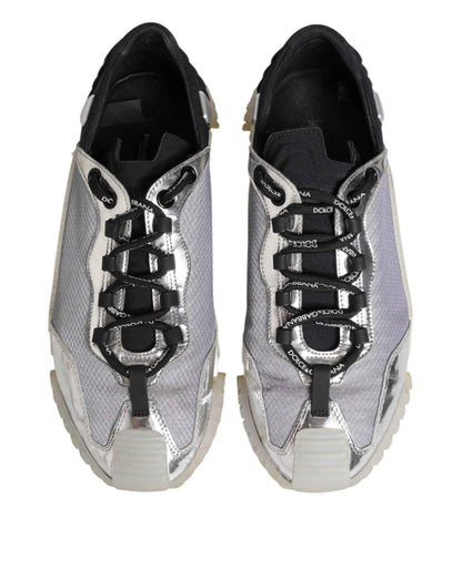 Black Silver NS1 Men Low Top Sneakers Shoes
