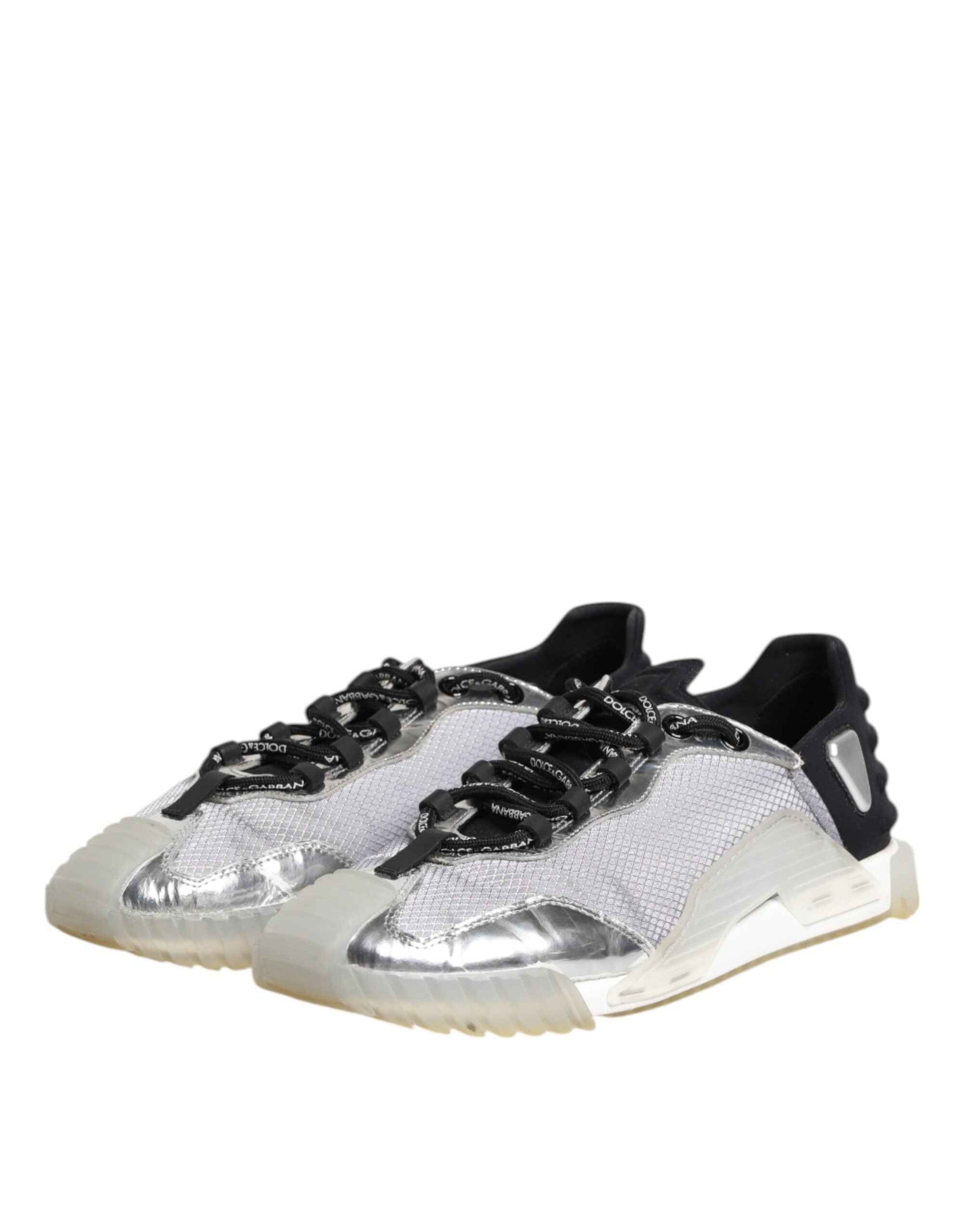 Black Silver NS1 Men Low Top Sneakers Shoes