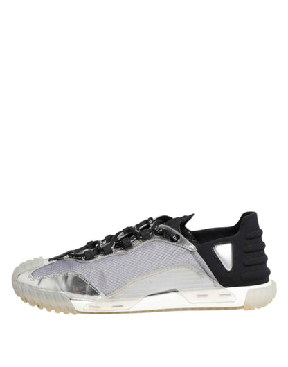 Black Silver NS1 Men Low Top Sneakers Shoes