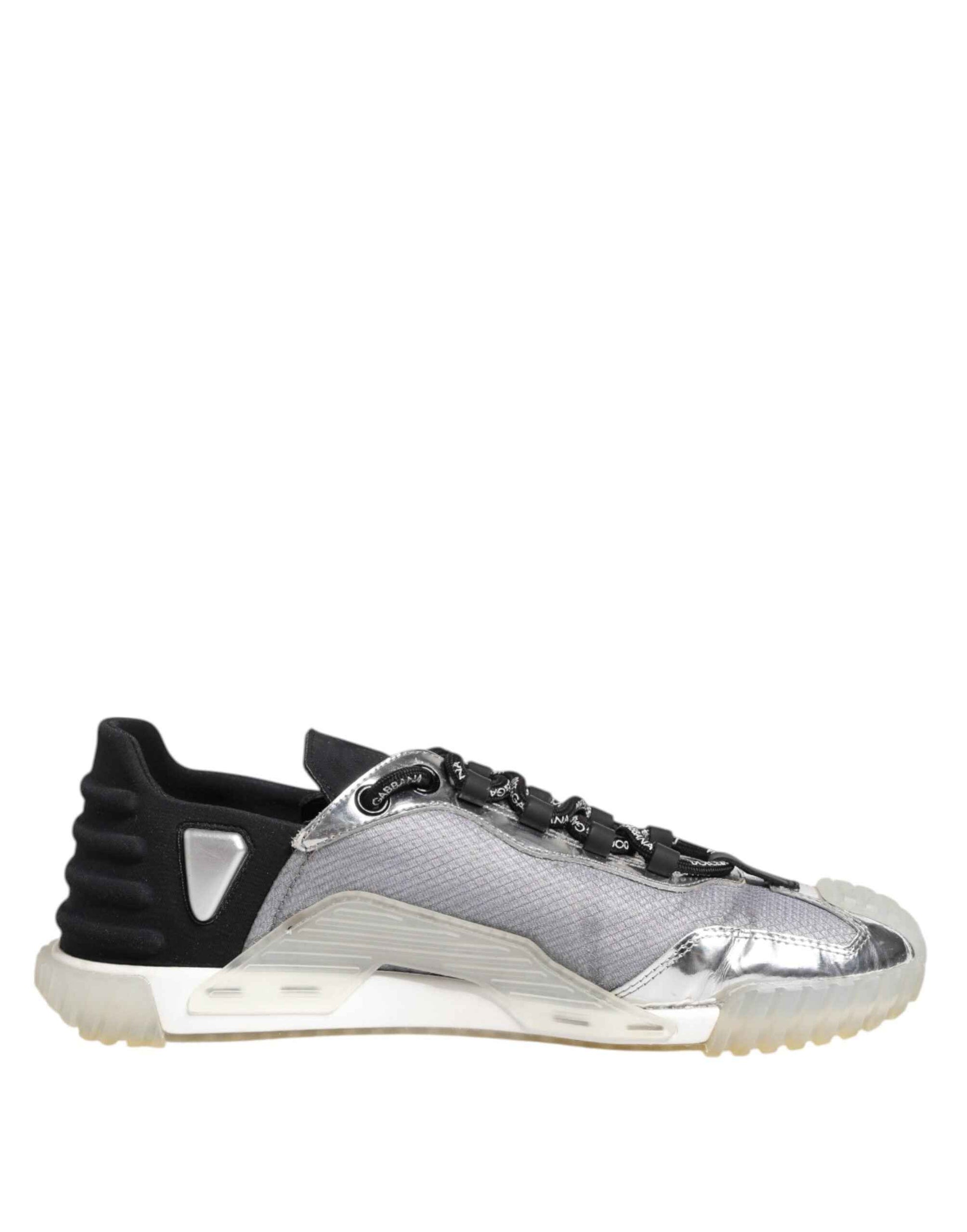 Black Silver NS1 Men Low Top Sneakers Shoes
