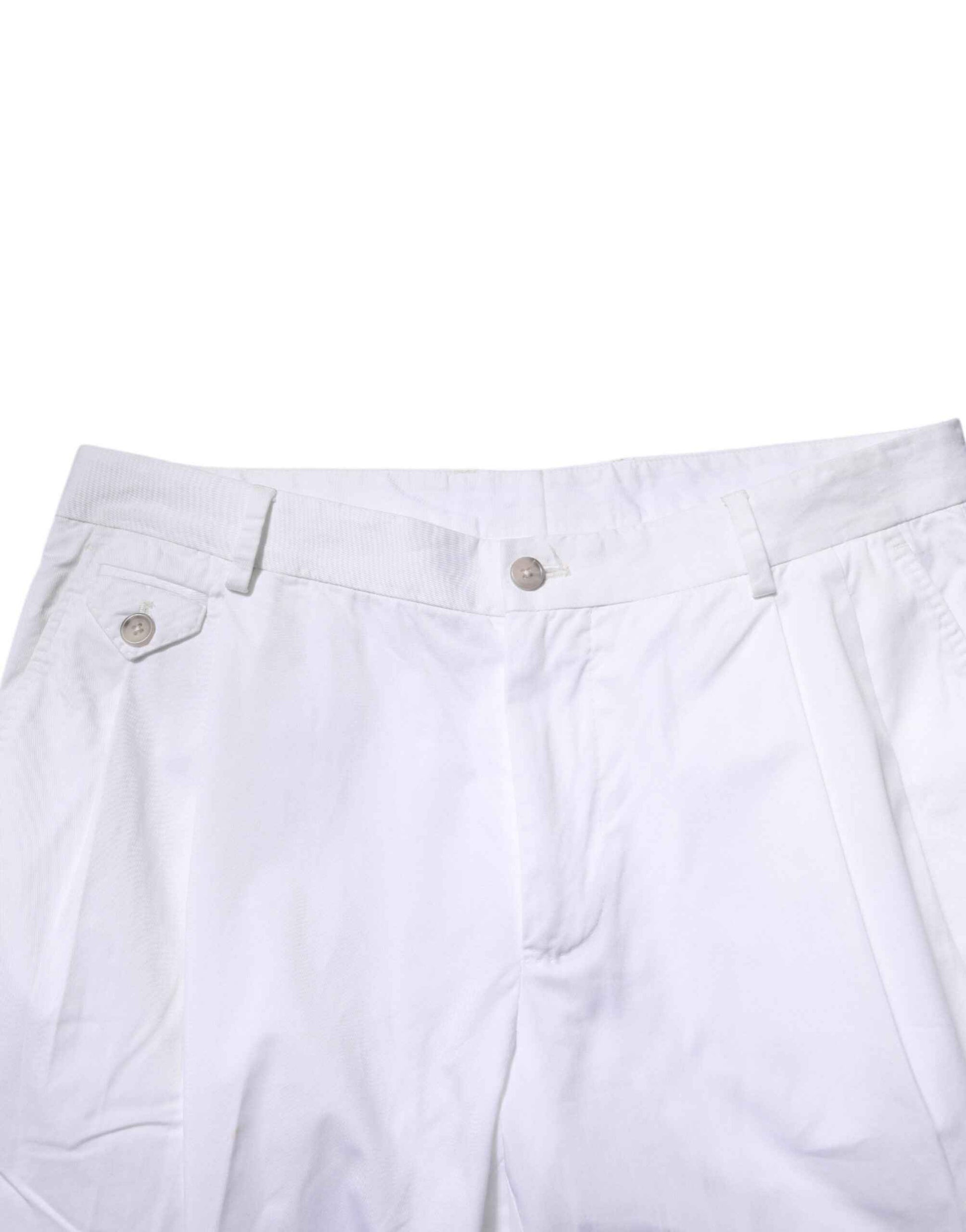 White Cotton Dress Slim Formal Trouser Pants