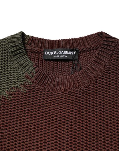 Multicolor Cotton Abstract Men Pullover Sweater