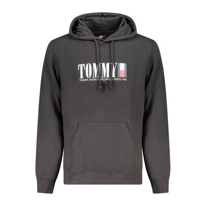Black Cotton Men's Hoodie