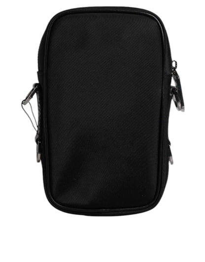Multicolor Leopard Jacquard Logo Plaque Neck Strap Bag