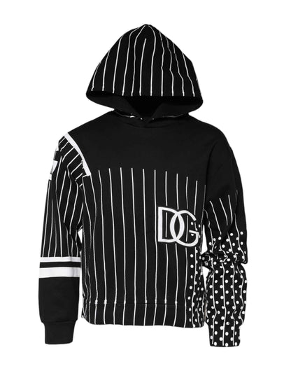 Black Stripes Hooded Men Sweatshirt Sweater