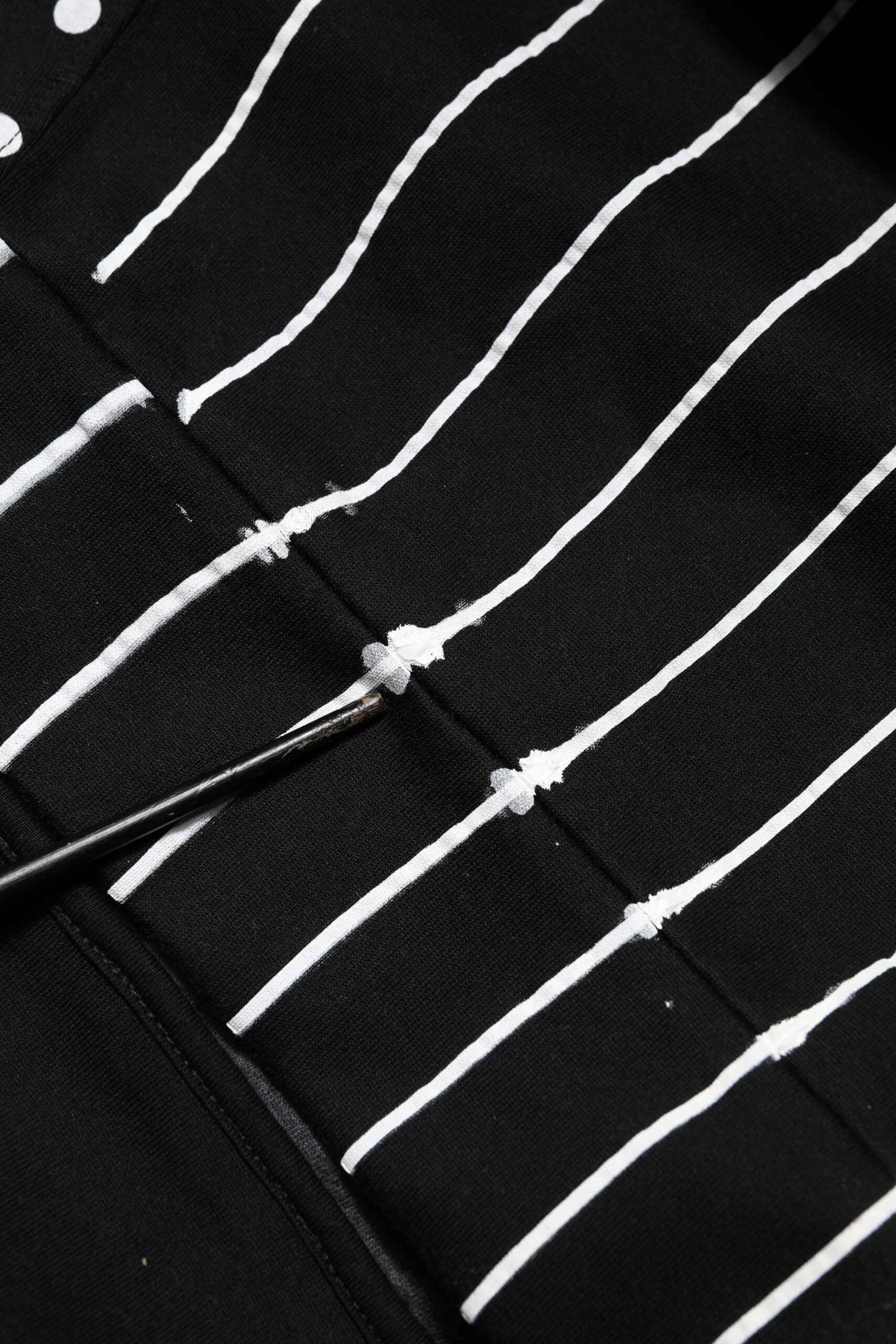 Black Stripes Hooded Men Sweatshirt Sweater