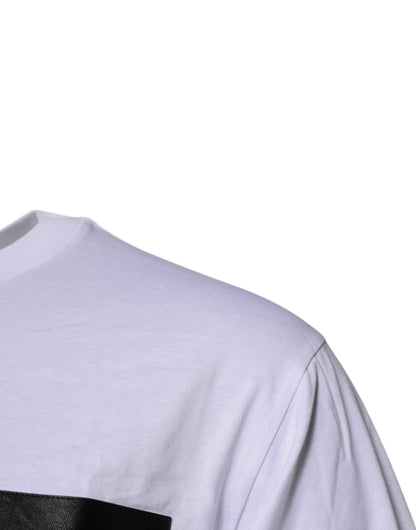 White Logo Crew Neck Short Sleeves T-shirt