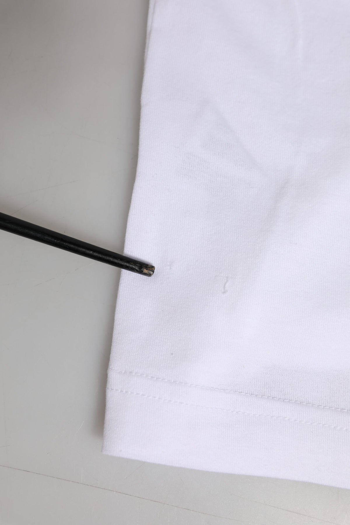 White Logo Crew Neck Short Sleeves T-shirt