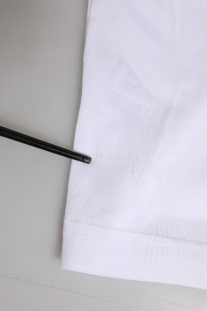 White Logo Crew Neck Short Sleeves T-shirt