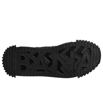 Black Logo Lace Up Low Top NS1 Sneakers