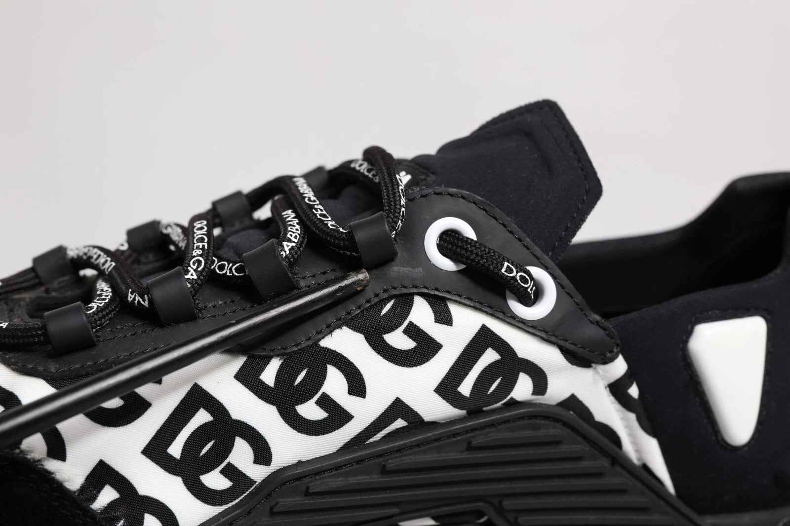 Black Logo Lace Up Low Top NS1 Sneakers
