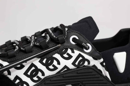 Black Logo Lace Up Low Top NS1 Sneakers