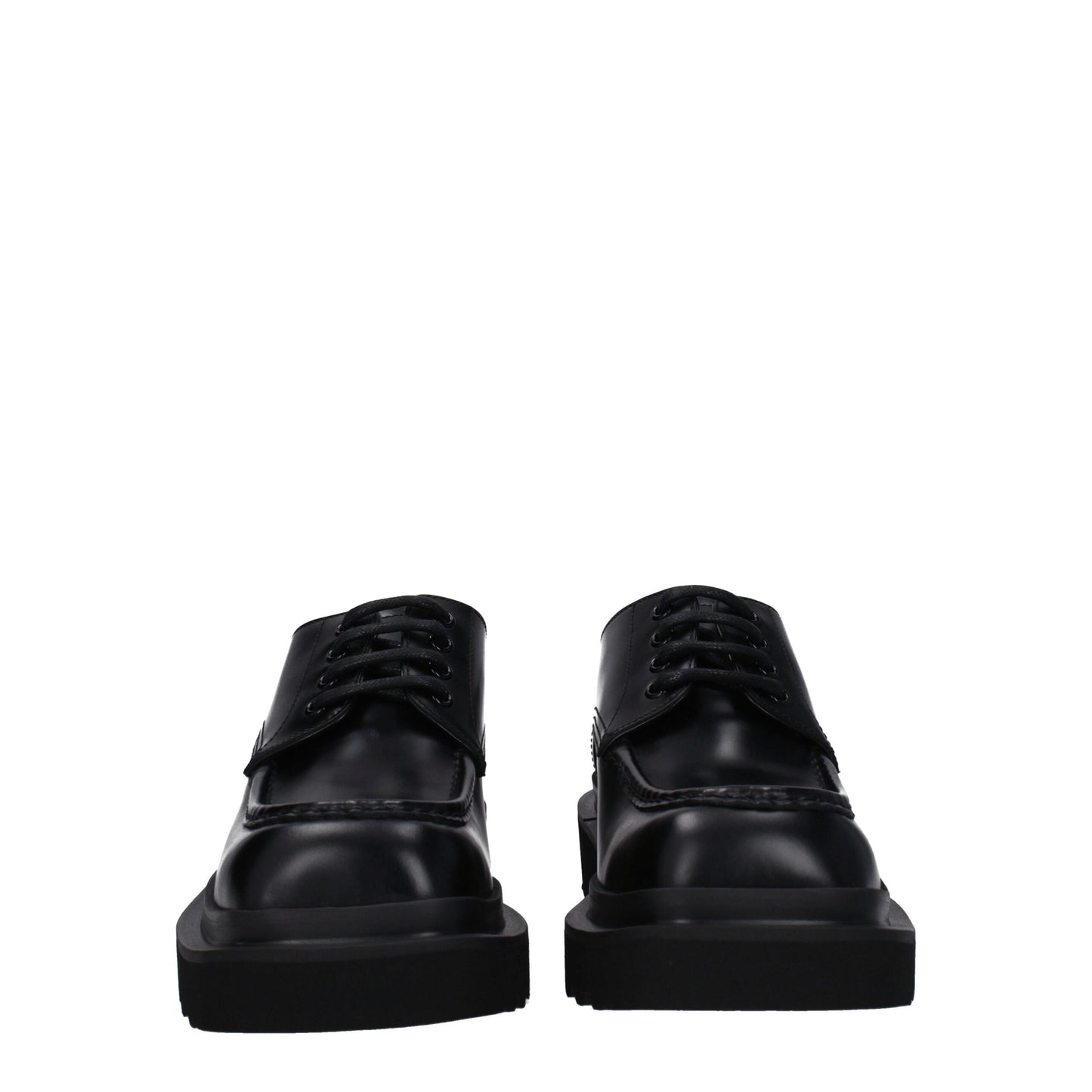 Black Leather Oxfords And Derbies