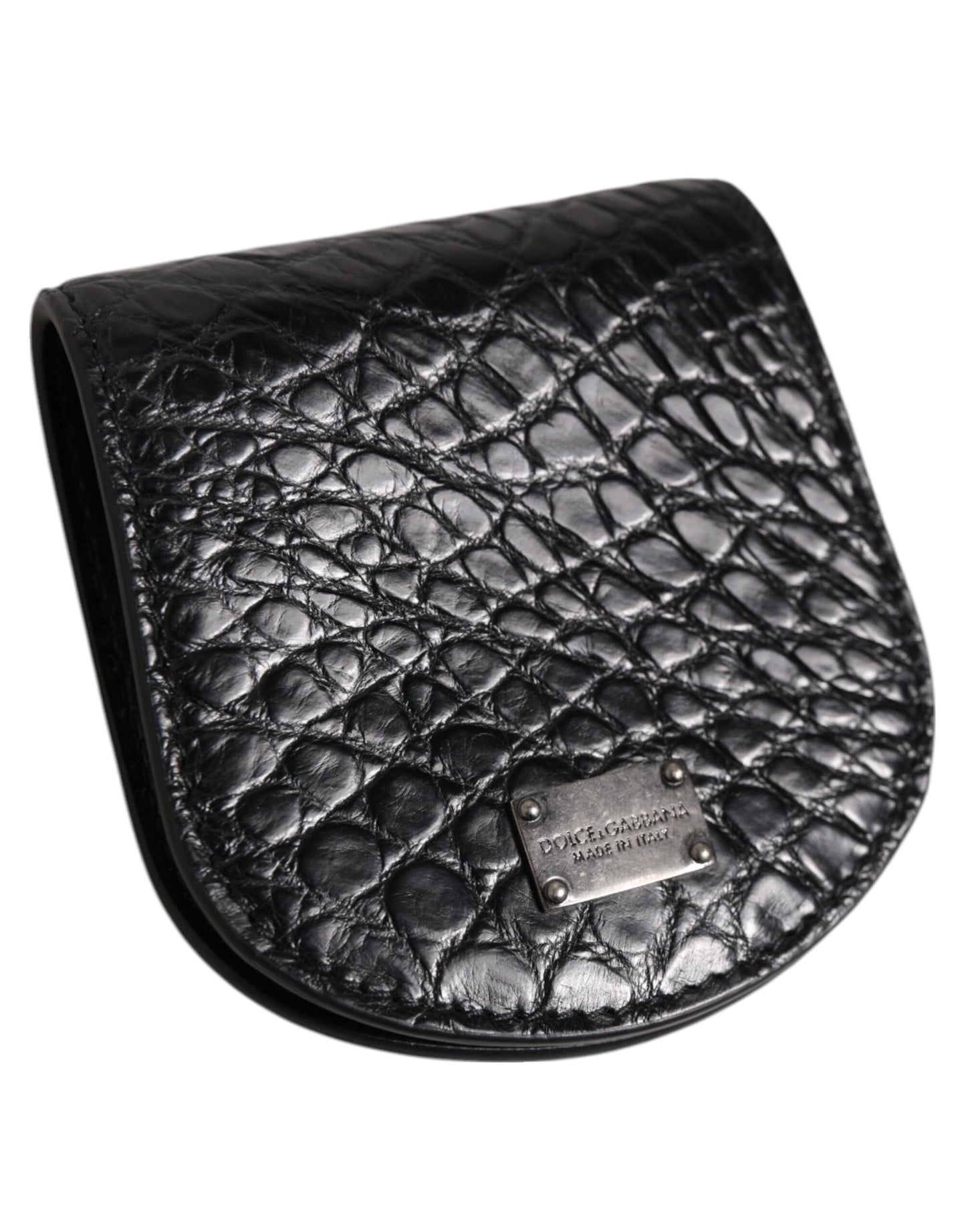 Black Exotic Skin Coin Condom Case Holder Pocket Wallet