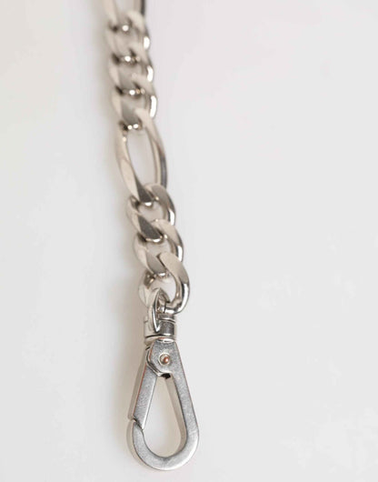 Silver Tone Brass Chain Lobster Clasp DG Logo Bracelet