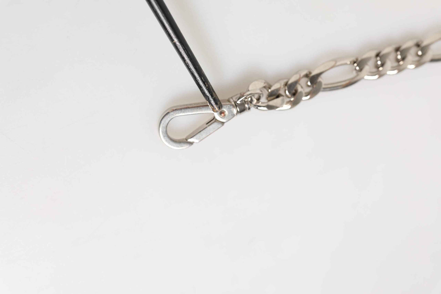 Silver Tone Brass Chain Lobster Clasp DG Logo Bracelet