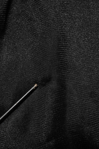Black Polyester Pullover Sweatshirt Sweater