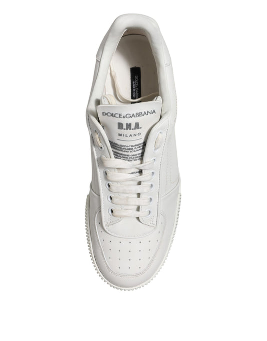 White Miami Leather Low Top Sneakers Shoes