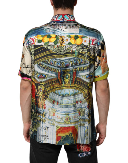 Multicolor Printed Button Down Casual Shirt