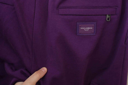Purple Cotton Cargo Sweatpants Jogging Pants