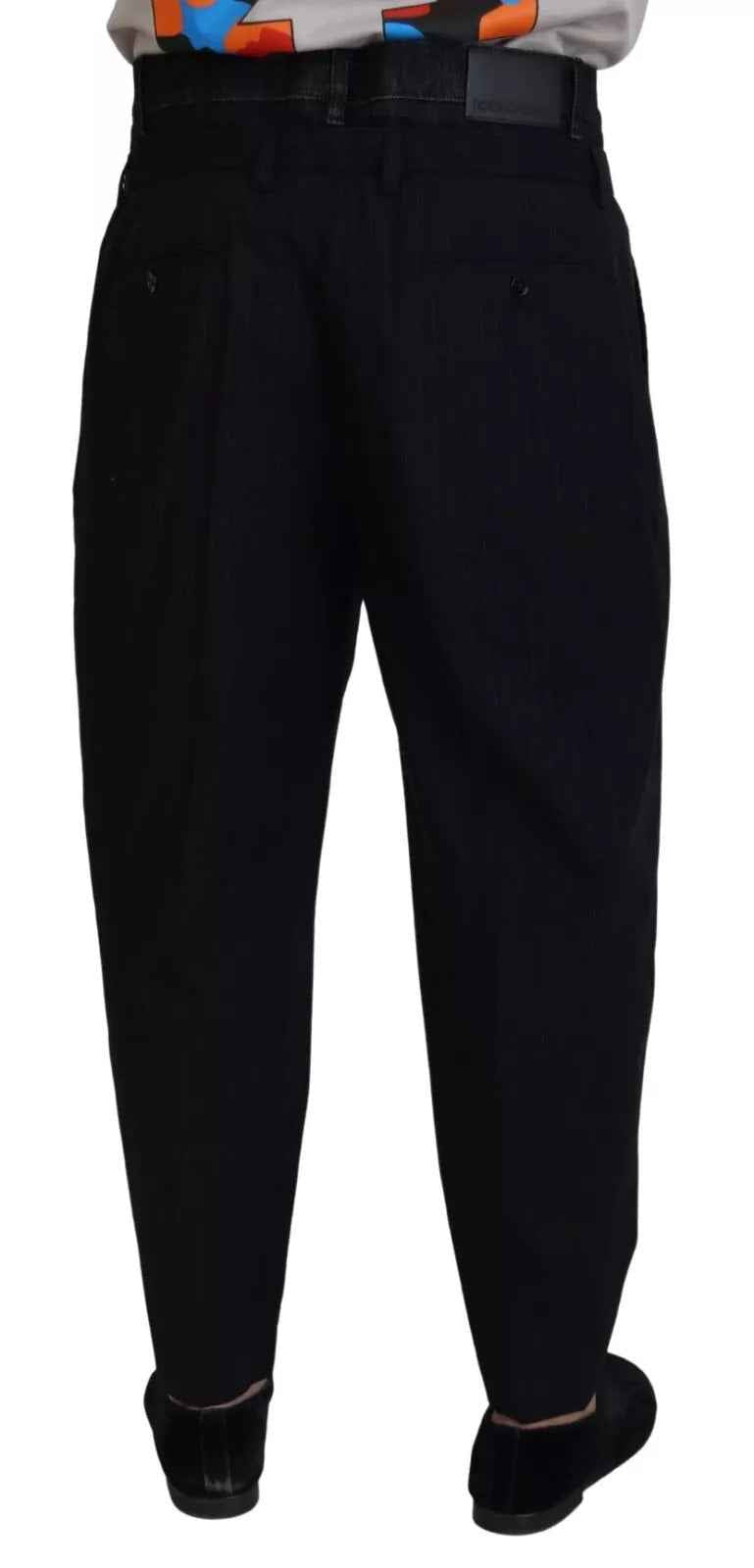 Black CottonStretch Loose DenimTrouser Jeans
