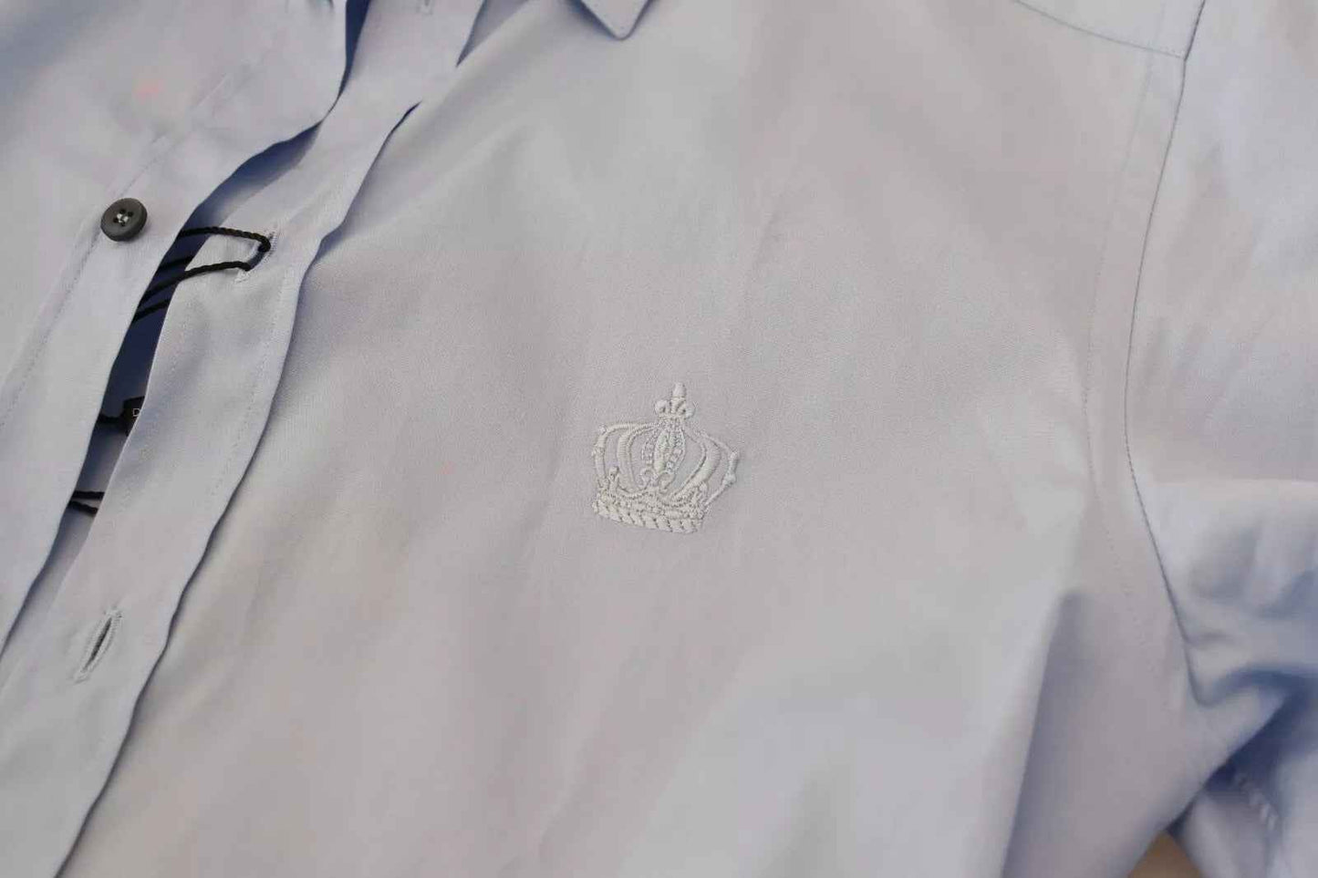 Light Blue Cotton Slim Fit Dress Shirt