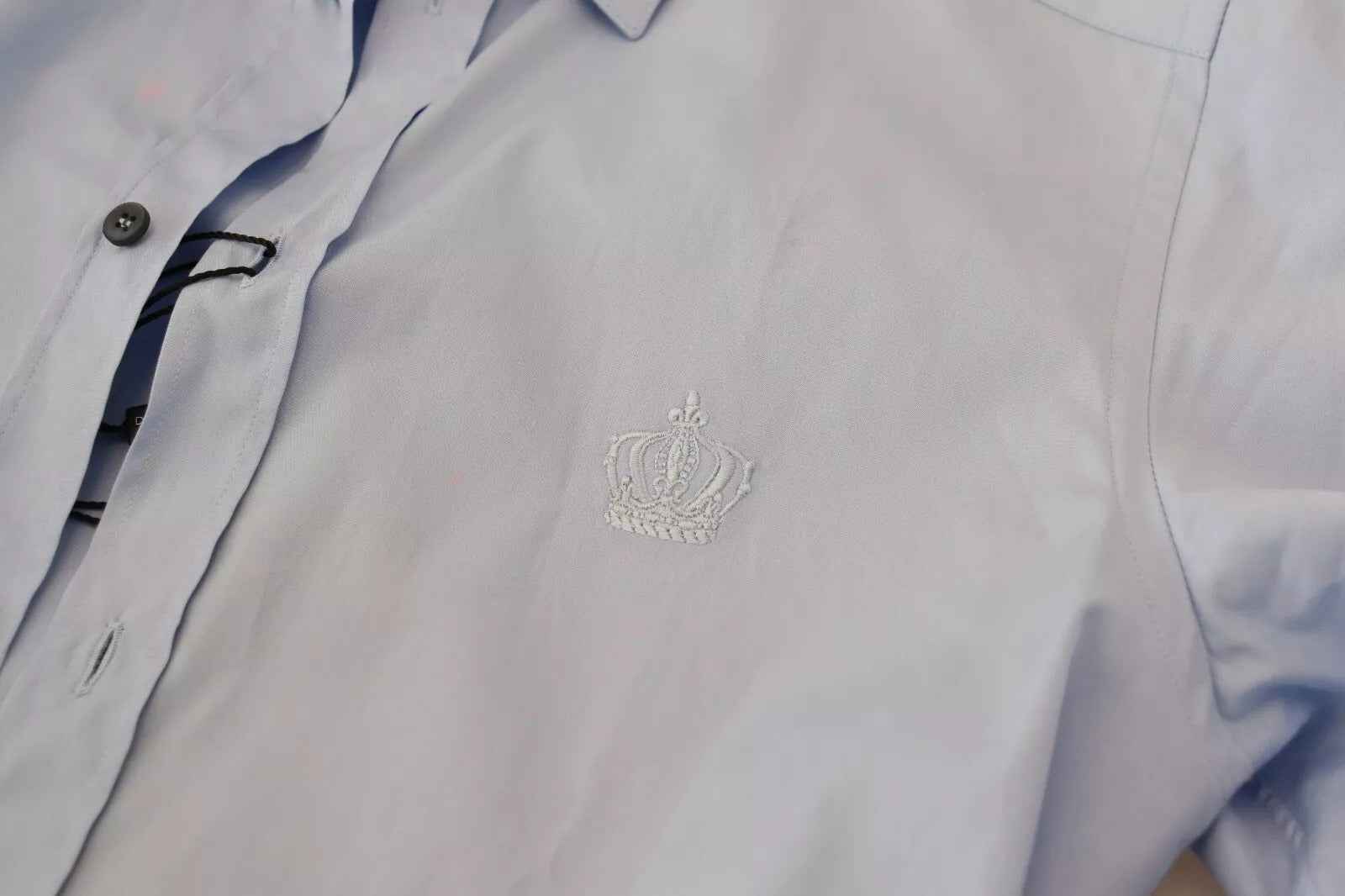 Light Blue Cotton Slim Fit Dress Shirt