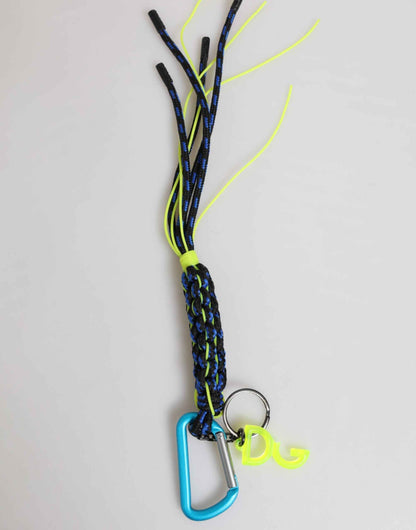 Multicolor Polyester Tape String DG Logo Keychain Keyring