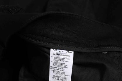 Black Cotton Skinny Jeans Men Trouser Pants