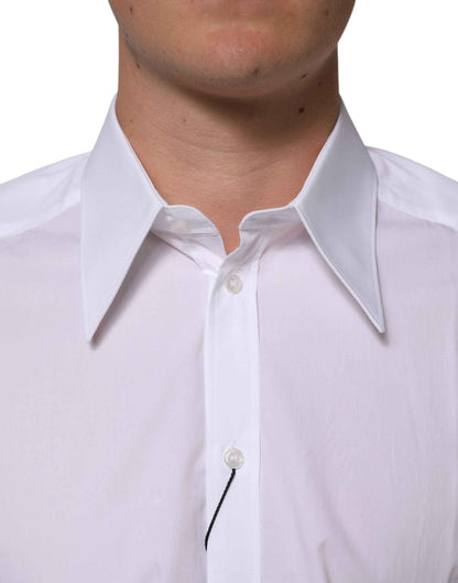 White Cotton Slim Fit Dress Formal Men Shirt