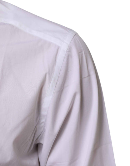 White Cotton Slim Fit Dress Formal Men Shirt