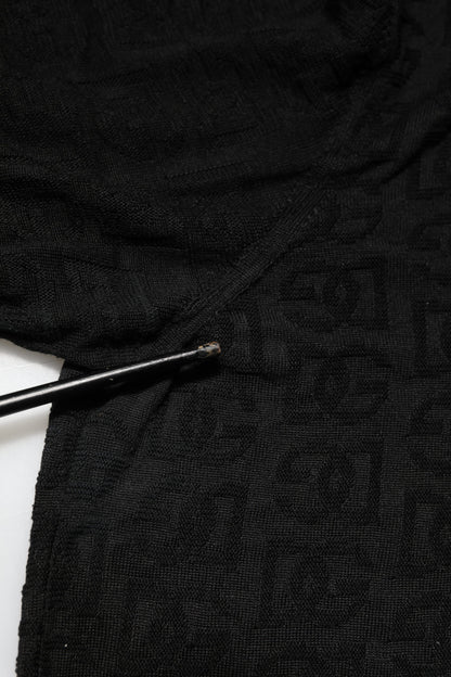 Black Silk Jacquard DG Polo Shirt T-shirt