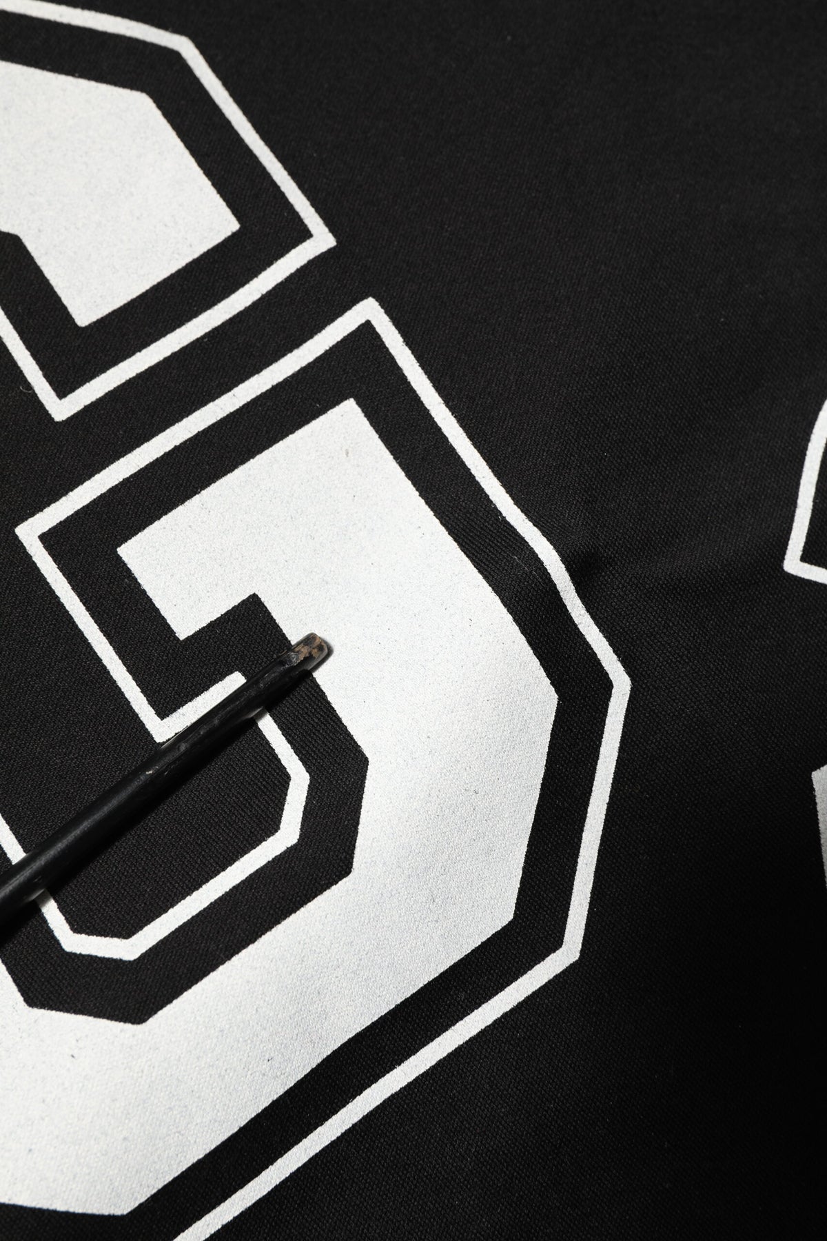 Black Cotton Letter Print Short Sleeve T-shirt
