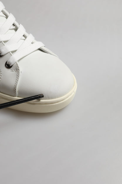 White Silver Sacred Heart Men Sneakers Shoes