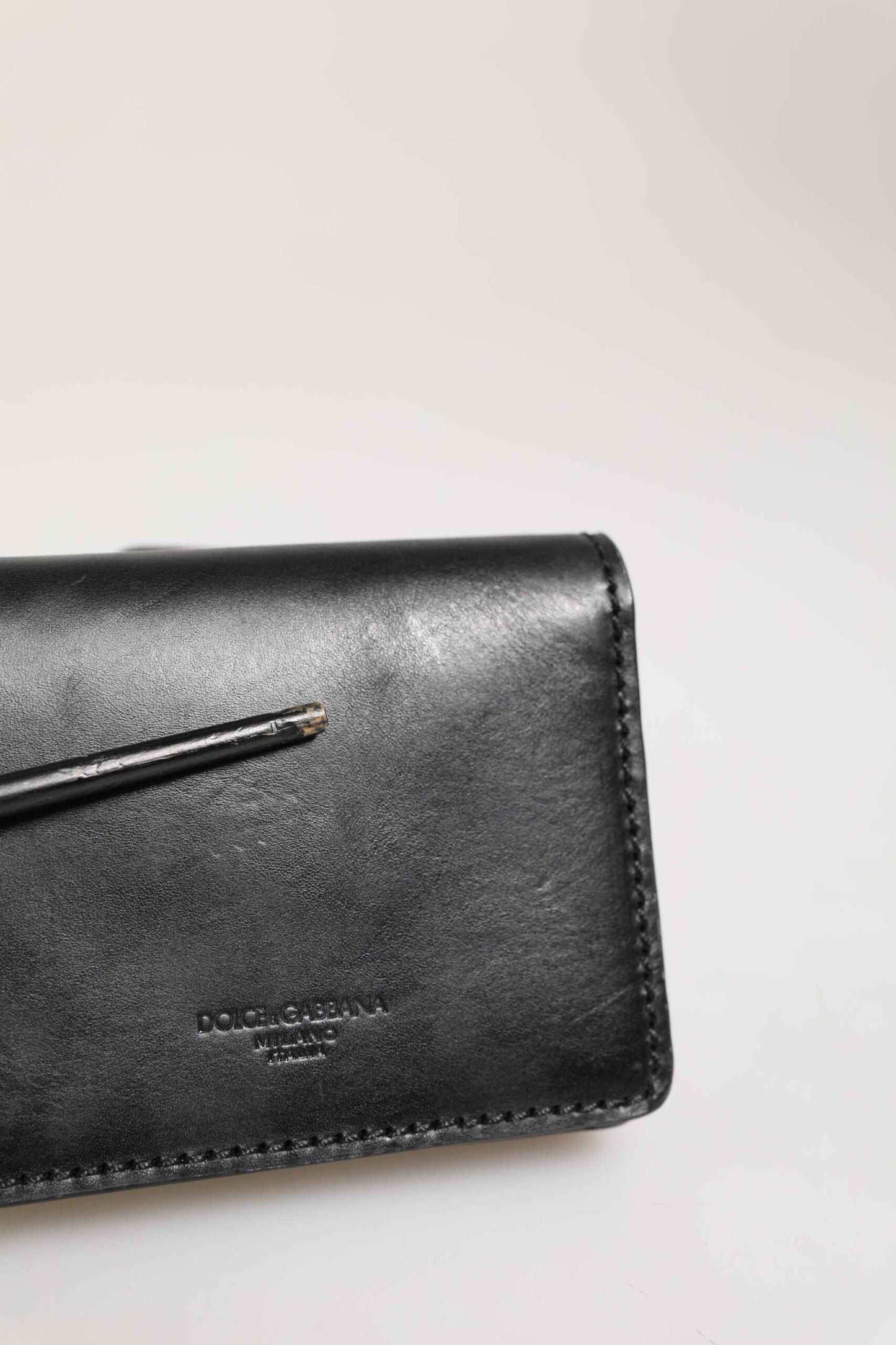 Black Leather Bifold Card Holder Mens Coin Purse Key Clip Wallet