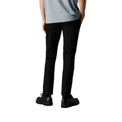 Black Recycled Cotton Chino Pants