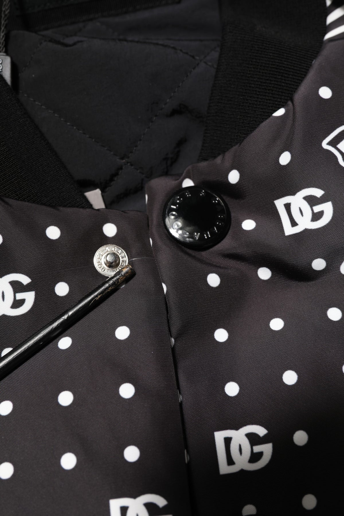 Black White Bandana Print Bomber Jacket