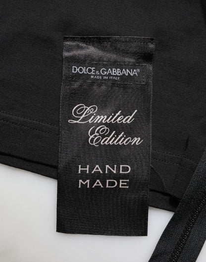 Black Cotton Sleeveless Tank Top DG Logo Men T-shirt