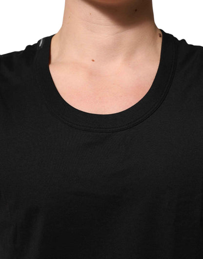 Black Cotton Sleeveless Underwear Men Tank Top