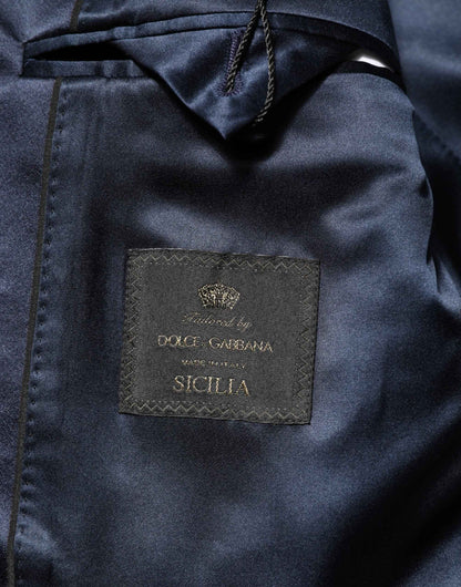 Black 3 Piece Wool Silk Blend Suit SICILIA