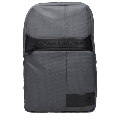 Gray Fabric Crossbody Bag