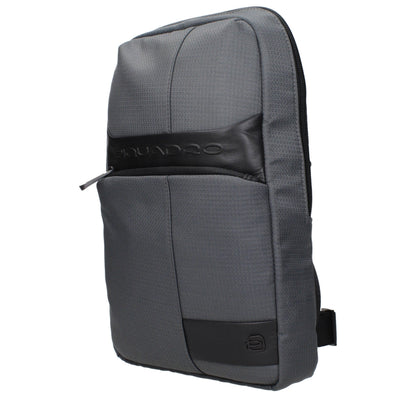 Gray Fabric Crossbody Bag
