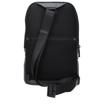 Gray Fabric Crossbody Bag