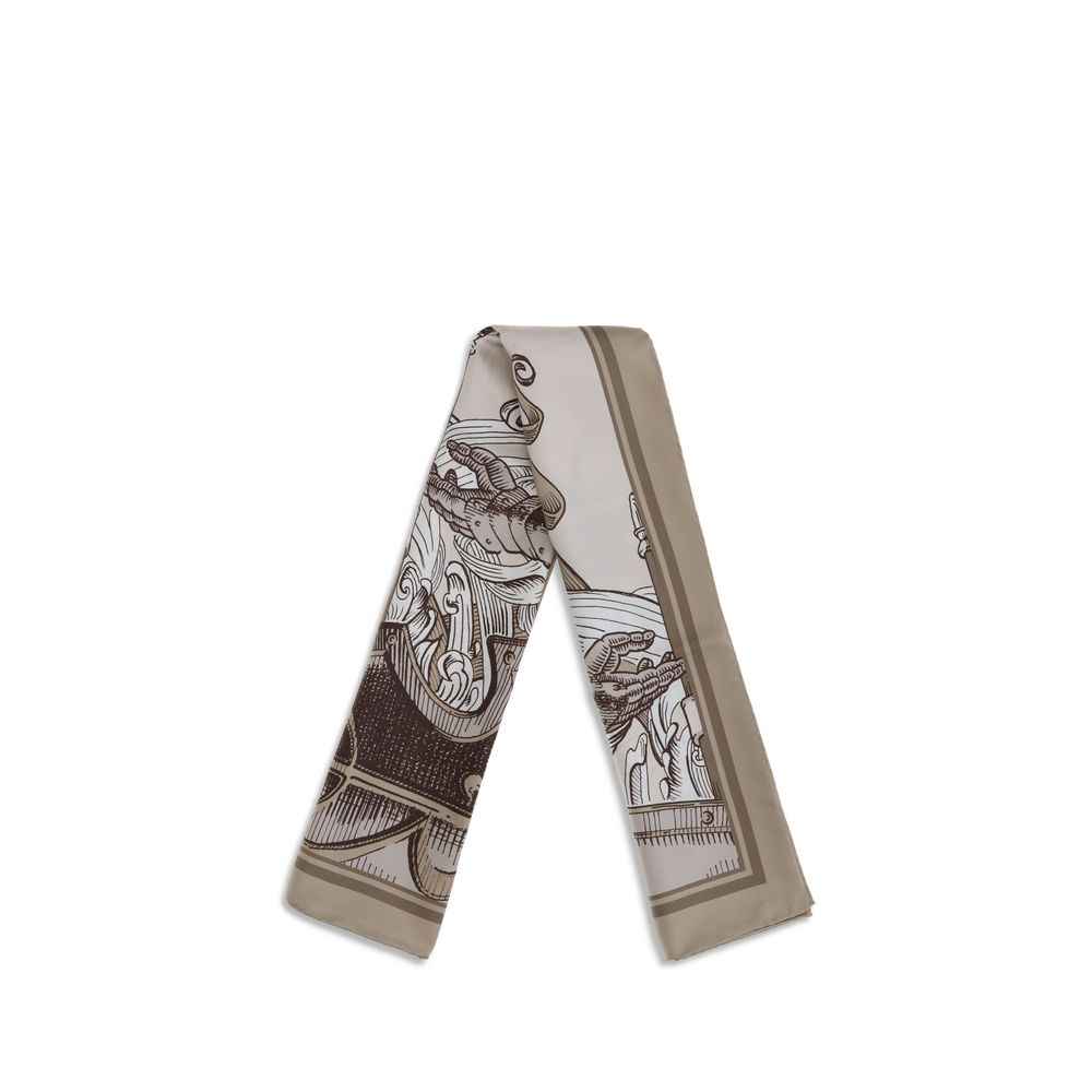 Beige Silk Scarf