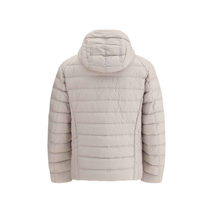 Beige Polyamide Full-Length Jacket